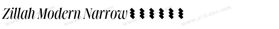 Zillah Modern Narrow字体转换